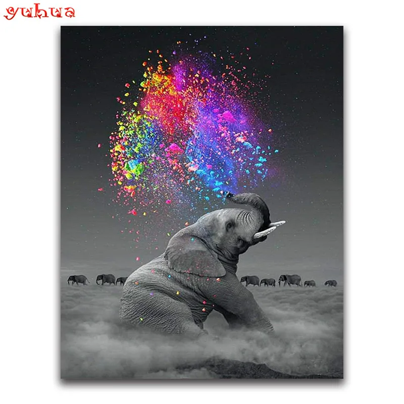 Diamond Painting Full Square Elephant Diamond Embroidery Sale Animals Series Diamond Art Mosaic Crystal Handicraft Wall_