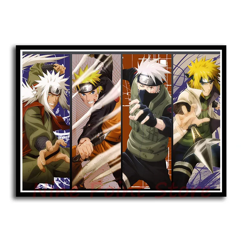 Постер Naruto бумага с покрытием плакат картины с комиксами бар Детская комната Декор бескаркасные