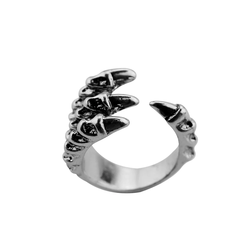 

Vintage Bronze Ring Retro Punk Eagle Bird Claw Talon Halloween Jewelry Punk Gothic Skull Sharp Claws Evil Ring Men Gift