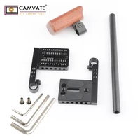 camvate dslr מצלמת DSLR CAMVATE קייג עם ידית אחיזה מעץ עבור אביזר צילום מצלמת Nikon D800 המייצב Steadicam C1412 (5)