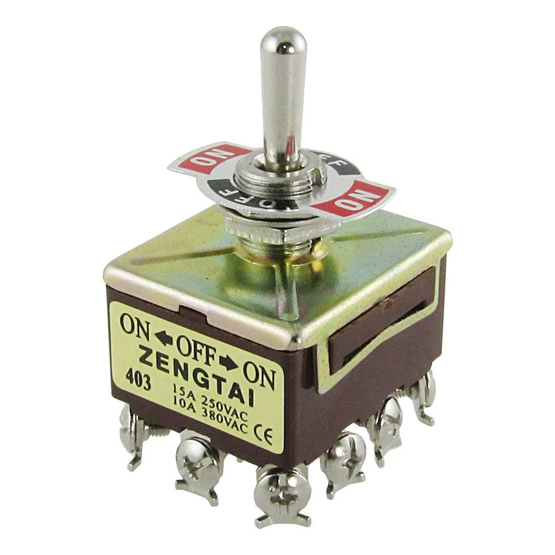 

Promotion! ZENGTAI 10A/380VAC 15A/250VAC 3 Position 4PDT ON/OFF/ON 12 Pin Toggle Switch