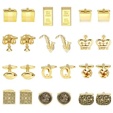 MeMolissa модные золотые запонки с лазерной гравировкой запонки 1 пара suona/lette/knot роскошные высококачественные ювелирные изделия мужские подарки