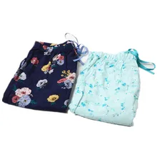 Летние женские модные свободные штаны с цветочным принтом и завязками на талии, женские модные цветные тонкие удобные повседневные пижамы