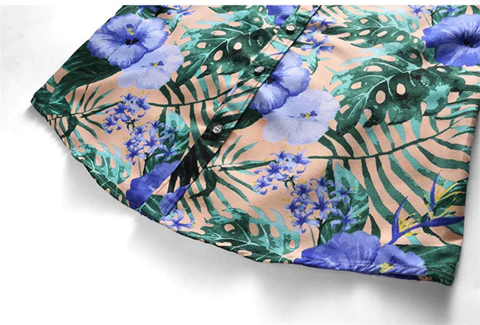 Мужская гавайская рубашка 2019 летняя новая стильная модная повседневная Свободная рубашка с коротким рукавом брендовая одежда плюс размер