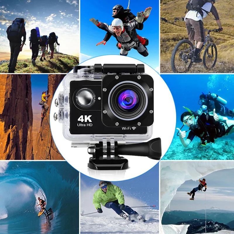 Беспроводная водонепроницаемая Спортивная Экшн камера 4K DV HD 1080P с европейской