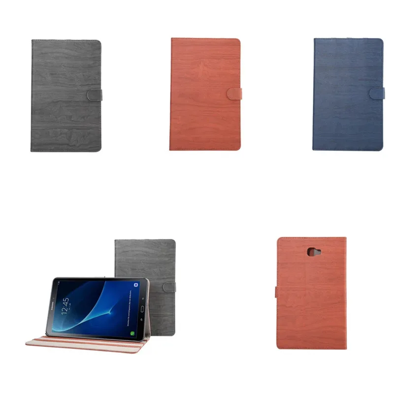 DS sm-t580 sm-t585 Мода древесины искусственная кожа Планшеты чехол Подставка для Samsung Galaxy Tab A A6 10.1 T580 t585 t585no