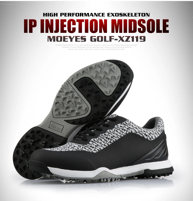 New MO EYES Men's Breathable Mesh Anti-slip Stud Waterproof Golf Shoes summer Comfortable and soft sneakers 39-44