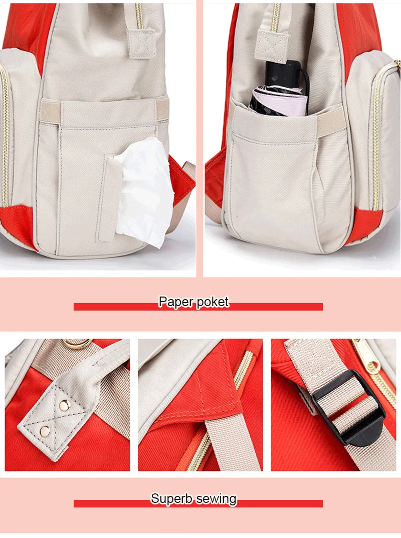 2019 New Baby Care Diaper Bag Travel Mummy Maternity Backpack For Baby Stroller Organizer Nappy Changing Bags Mother Bag  (17)