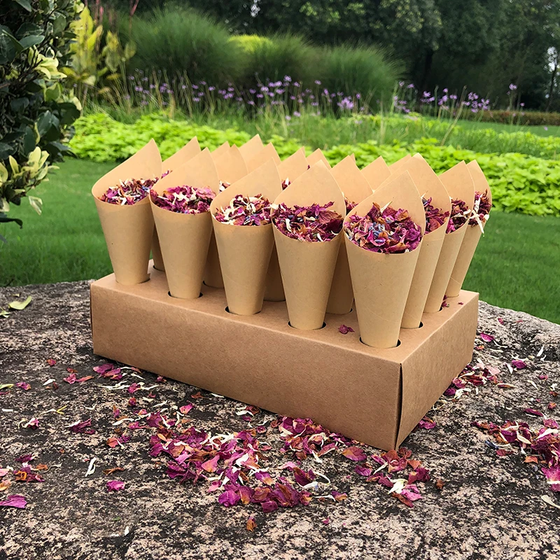 FEESTIGO Natural Wedding Confetti Biodegradable Confetti Wedding Dried Rose Flower Petals Wedding Birthday Party Decoration