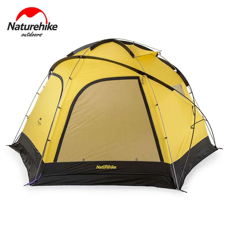 Naturehike Factory Store Cloud Burst Shelter 8-10 человек палатка для семейной команды большая палатка 2 в 1 тент - Цвет: Beige yellow