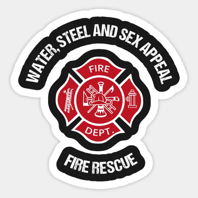 1 шт. пожарный подарок "секс-обращение" рубашка с принтом Distressed с пожарным, огнем Dept наклейка со спасателями ПВХ наклейка