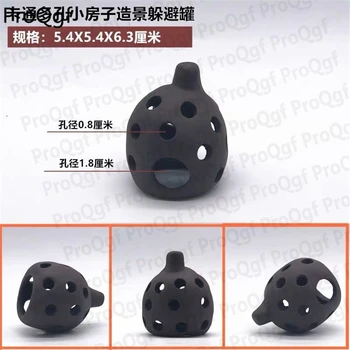 

Ngryise 2Pcs A Set Aquarium small fish ceramic pot protector many circle