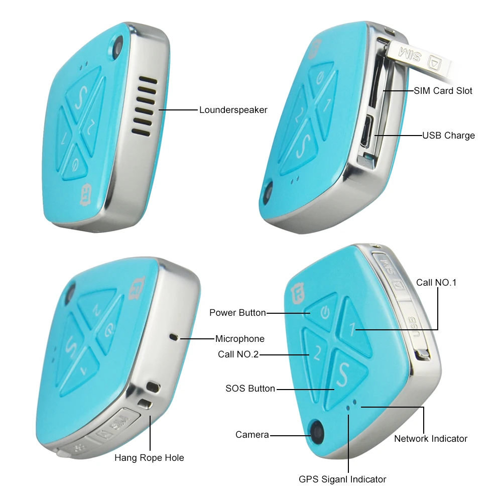 3g Мини Персональный Wifi gps трекер RF-V42 в реальном времени SOS сигнализация gps устройство слежения для детей пожилых взрослых с камерой сигнализация падения