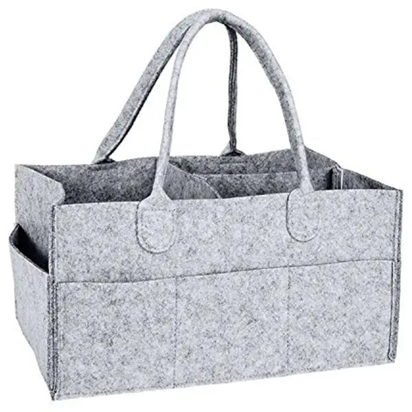 Portable Diaper Caddy Organiser Baby Nappy Storage Folding Basket Wipes Tote Bag