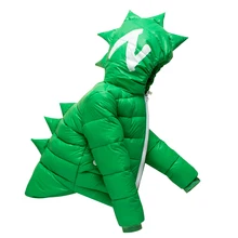 Winter Children Boys Jackets Cartoon Tyrannosaurus Girls Winter Coat Kids Outerwear Baby Boys/Girls Down Jacket Infant Clothes