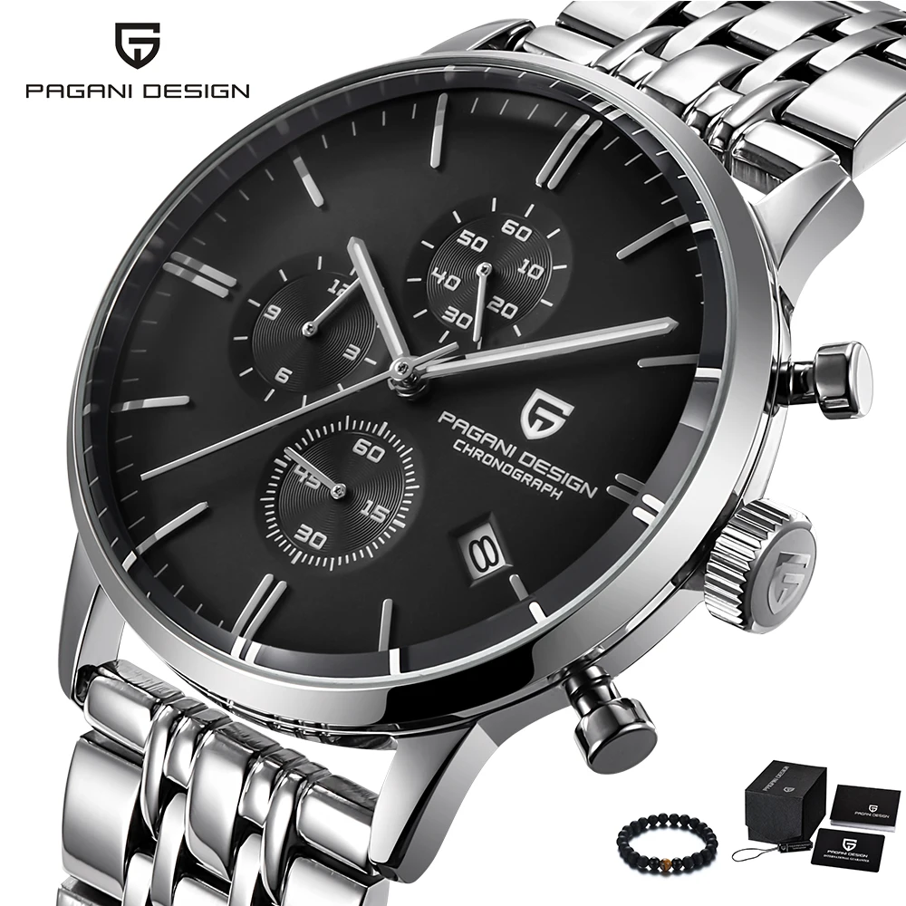 

PAGANI Design Mens Watches Top Brand Luxury Quartz Watch Men Business Male Wristwatch Stainless Steel Band Waterproof Clock Man