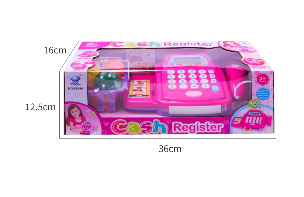 Пластиковый кассовый аппарат для ролевых игр для детей раннего образования игрушка с корзинкой для покупок