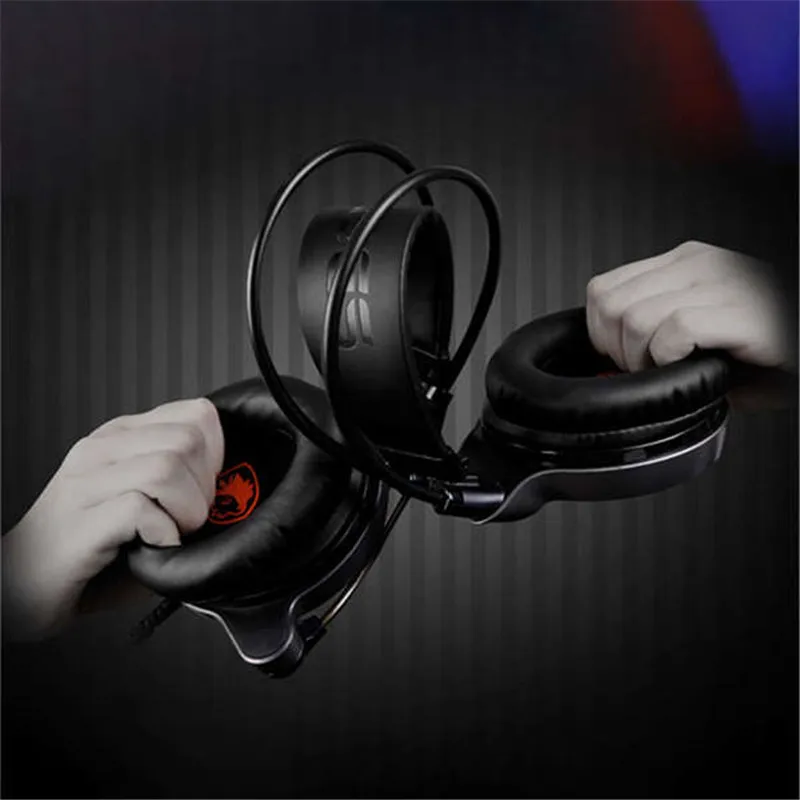 Игровые наушники Sades R1 Usb 7 1 объемный звук вибрация светодиодсветильник
