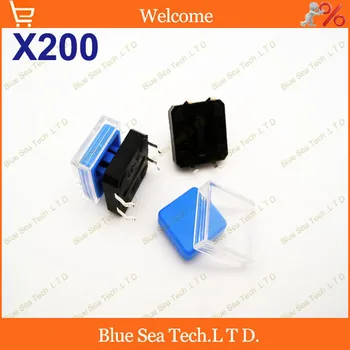 

200 sets 3 in 1 Tactile Push Button Switch 12*12*7.3MM+A14 button caps+ transparent case.Free shipping