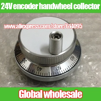 

1pcs manual pulse generator RGT600-001-100B-24C / 24V hand encoder handwheel collector NPN output 24V