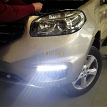 July King светодиодный дневные ходовые огни DRL, светодиодный передний бампер противотуманная фара чехол для Renault Koleos 2012- 1:1 замена