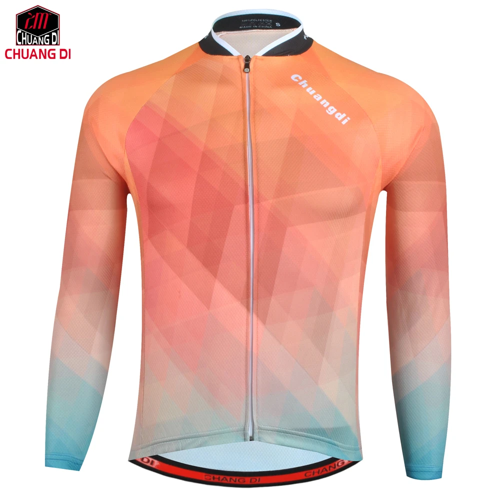 buy ZM Chuangdi Professional Racing Jersey Long Sleeve Cycling Jersey Bike MTB DH Downhill Tops Breathable Clothing