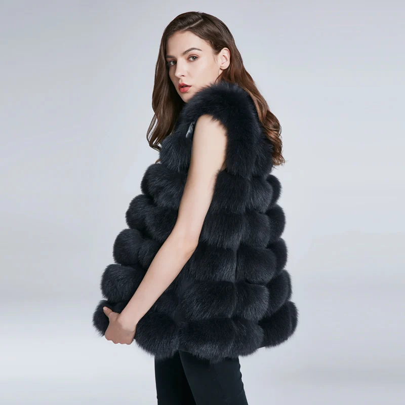 long vest women s korean sleeveless coat jacket vintage fashion formal office ladies black vest tops waistcoat female plus size JKP 100% Natural Fox Fur Vest women high quality fashion Coat female Leather coats fluffy Vest Waistcoat long jacket  HWM-70C