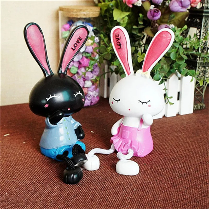 Fashion Resin Rabbit Figurine Doll Miniature Fairy Garden ...