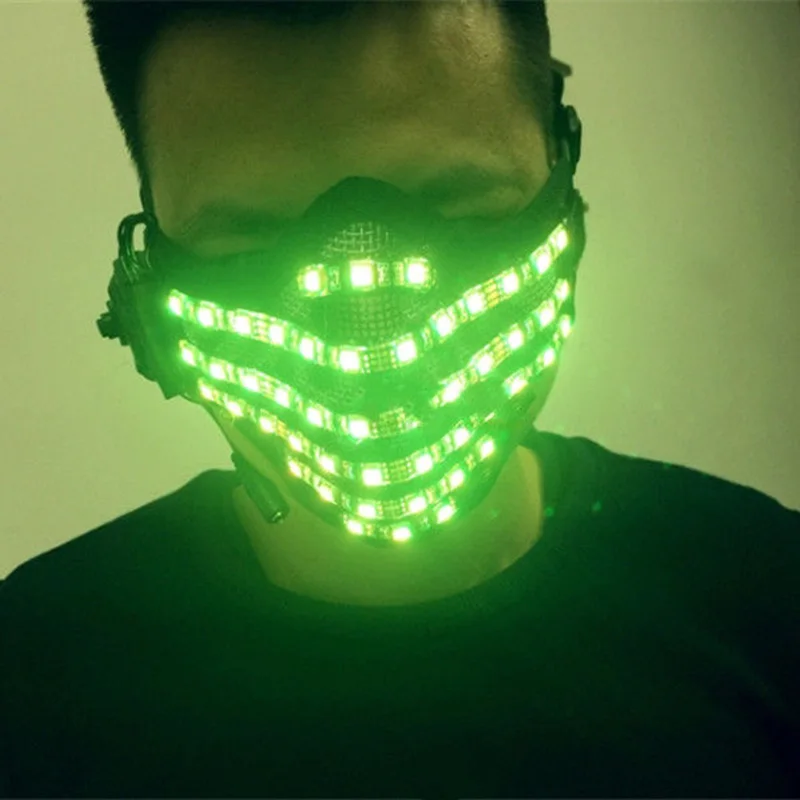 

7 Colors Changing LED Light Mask Party Festival Cosplay Wireless Control DJ Bar Supplies XHC88