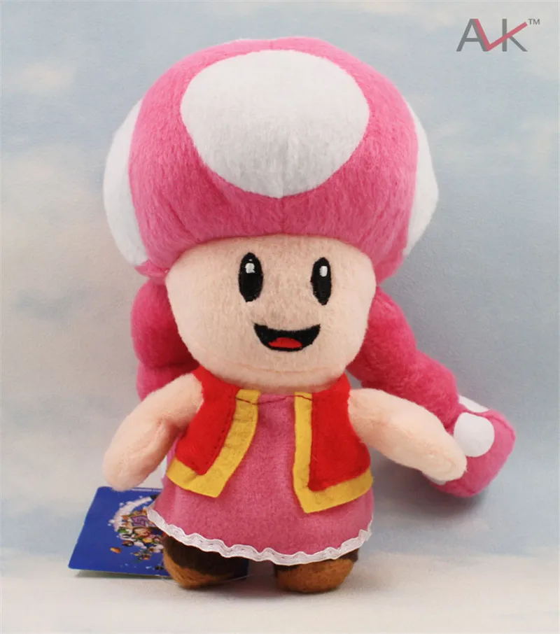 

17cm Super Mario Bro Mushroom Sister Plush Toy Soft Stuffed Dolls