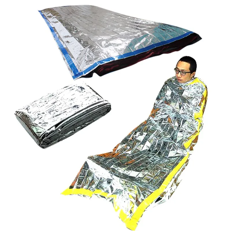 Новый Открытый чрезвычайных SleepingFoil сумка Водонепроницаемый кемпинг выживания Reusue Термальность спальный мешок H5