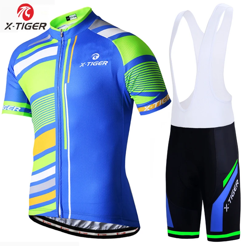 X-Tiger лето Pro Велоспорт Джерси Набор Ropa Ciclismo горный велосипед одежда дышащие мужские велосипедные одежды спортивная одежда Джерси - Цвет: Jersey and Bib Pant