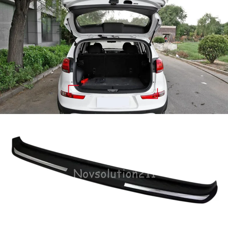 

1* Exterior Car Rear Trunk Outer Sill Bumper Protector Boot Bumper Cover Plate Cover Trim For Kia Sportage 2016 2017