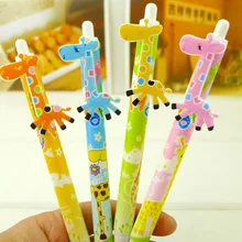 4 шт./компл. милые очаровательные зажим с жирафом 0,5 мм наконечник пули шариковая ручка, YZB00007KT