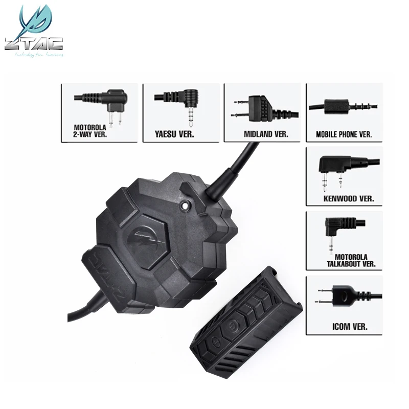 Z-TAC стиль беспроводной адаптер PTT fo армии CS поле радио микрофон Аксессуары Z123