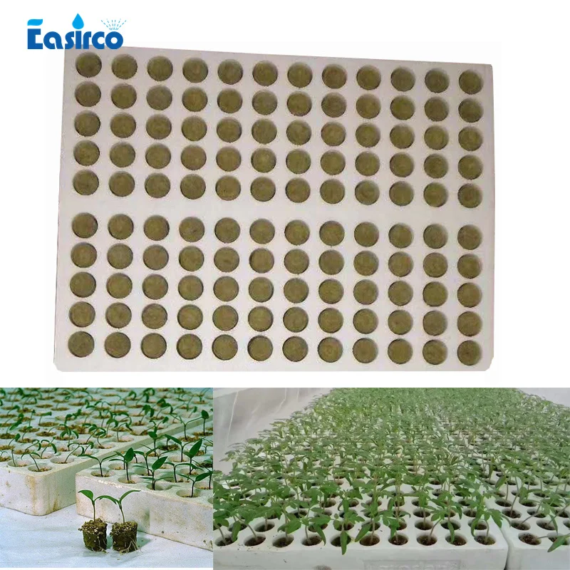 

(120pcs grow plug with tray) Grodan Starter Plugs with tray - rockwool hydroponic grow media. Propagation Cloning Rockwool plug