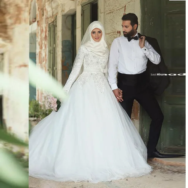 de boda tul apliques barato musulmán novia vestido axqwags