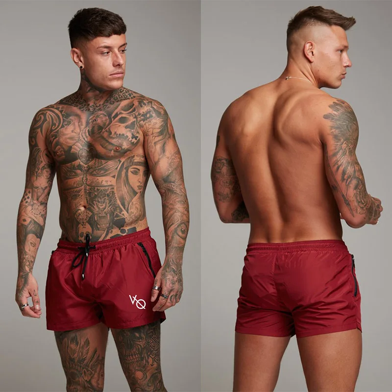 2019 мужские быстросохнущие дышащие шорты Drawstring свободные летние пляжные CasualRunning дышащие эластичные мужские шорты