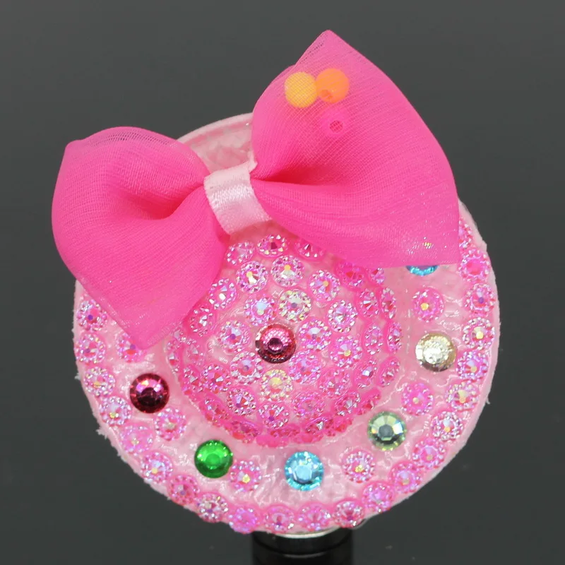 Size 49mm straw hat with full of Rhinestones Hair Clips For Girls