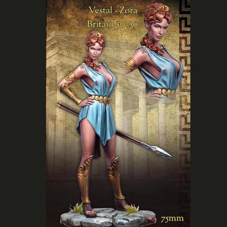 

DIY 75mm Historical Movie Character Sister Zola Roman Resin Character Model R54