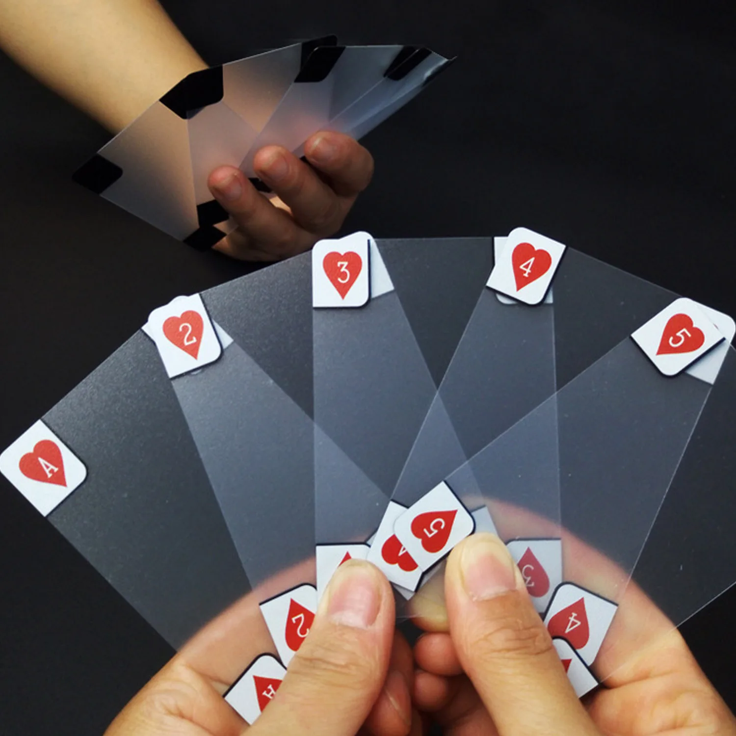 

1 Pack Transparent Clear Waterproof Plastic Poker Playing Cards for Blackjack Casinos Magic Show Card Throwing Baccarat