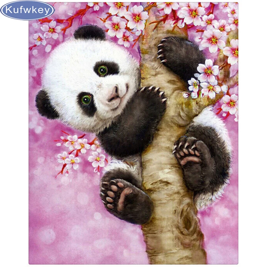 

DIY 5D Diamond embroidery painting animals panda tree picture of rhinestones diamond embroidery with diamond mosaic sets decor