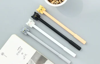 

4pcs Kawaii cat Gel Pen cute Stationery Canetas for kids Gift Office Material School Supplies Escolar Papelaria