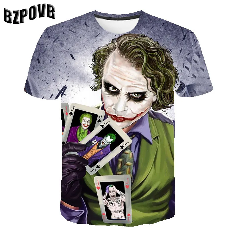 

2019 Newest clown 3D Print Cool Funny T-Shirt Men Short Sleeve Summer Tops T Shirt Tshirt Male Fashion T-shirt male S- 5XL