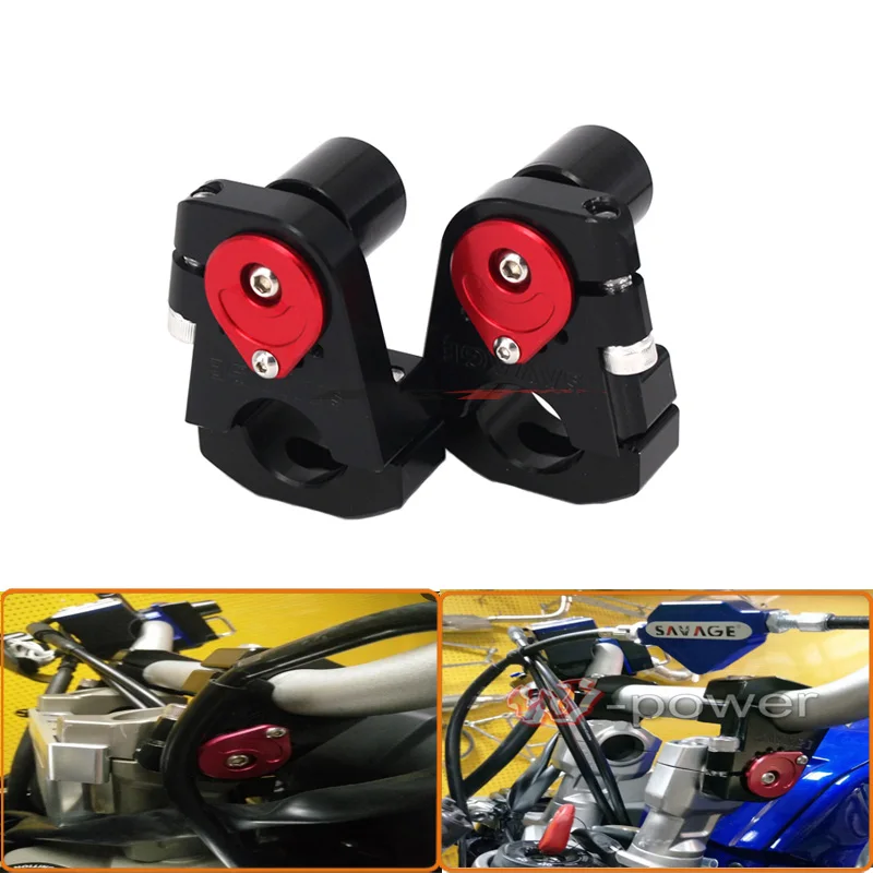 NEW Universal Motorcycle Adjustable Handlebar Riser Bar Clamp Extend Adapter For 1&quot/ 28mm | Автомобили и мотоциклы