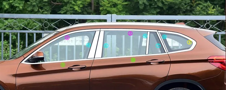 Stainless Steel Full Window Trim Decoration Strips For BMW X1 Stainless Steel Window Molding Sill Trim Decoration  Auto Trim Car Styling (4)