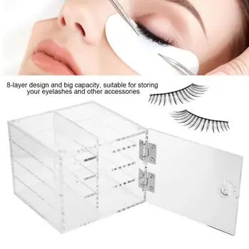 

5/6/8 Layers False Eyelash Extension Carrying Box Acrylic Eyelash Storage Box Makeup Cosmetic Eyelashes Display Holder Case