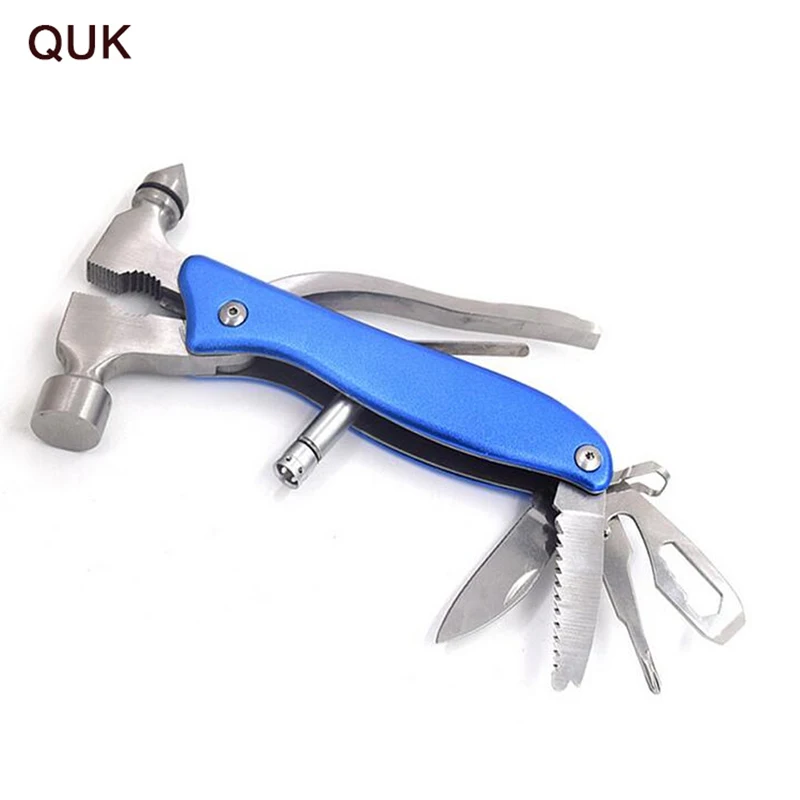 

QUK Claw Hammer Pliers Knife Screwdriver Multifunctional Woodworking Tools Automotive Emergency Manual Tools Hand Tools