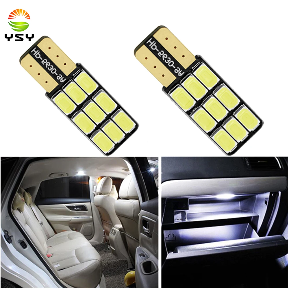 

YSY T10 168 194 W5W LED Bulbs Canbus Car Lamp NO Error 5630 9SMD Turn Light License Plate Light Parking Dome Clearance Lamp 100x