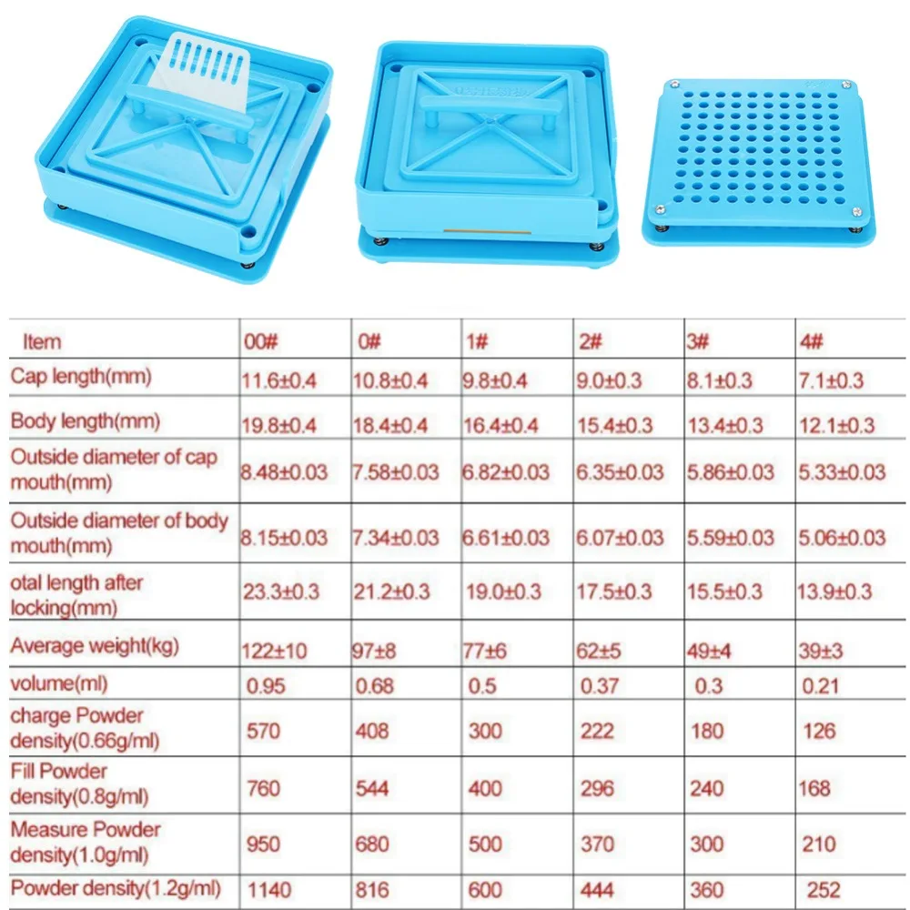 100 отверстий машина для ручного наполнения капсул Размер 0 витамины кофе порошок Косметика капсулы Наполнитель 0# капсулы Наполнитель